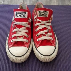 Red and white converse